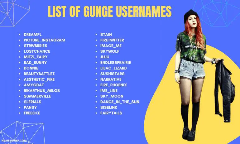 Grunge Username ideas