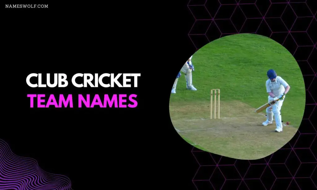 Club cricket team names