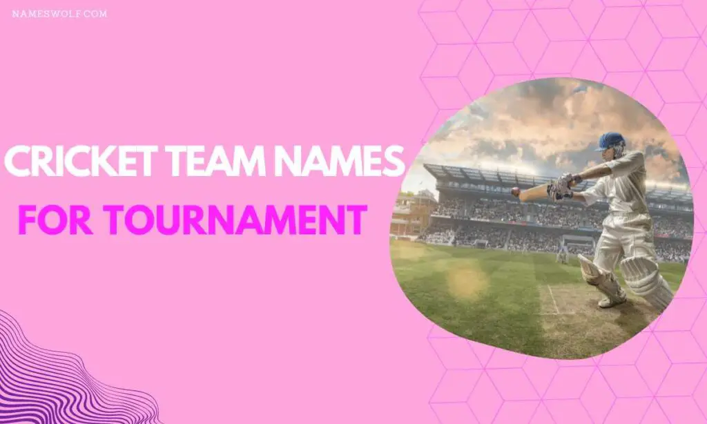 cricket team names for tournament