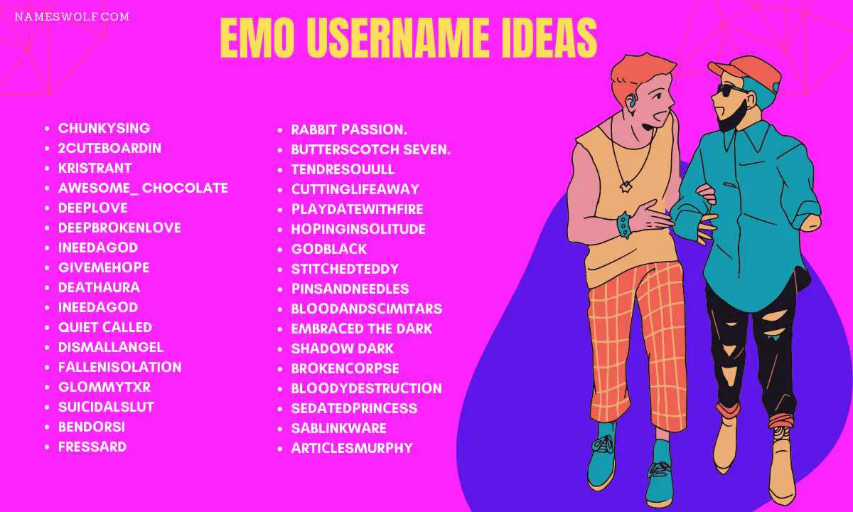 emo username ideas