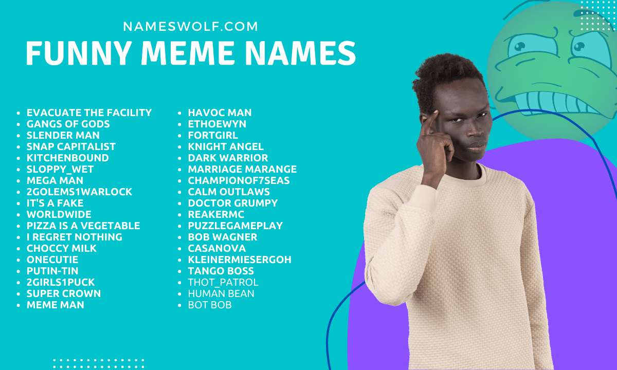 750+ Funny Meme Names Help You Stand Out From the Crowd! NamesWolf