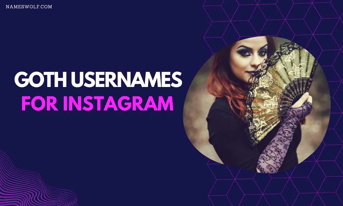 goth usernames for instagram