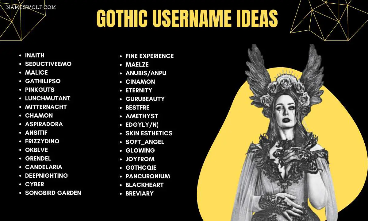 gothic username ideas