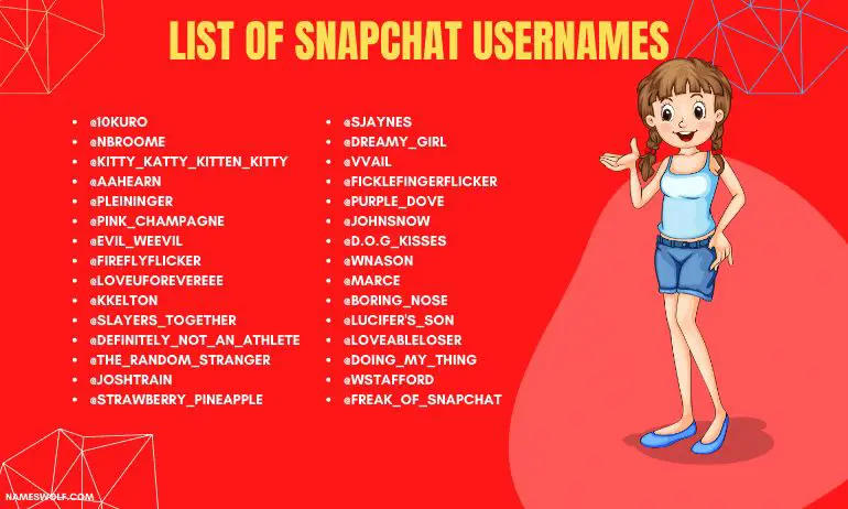 List Of Snapchat Usernames