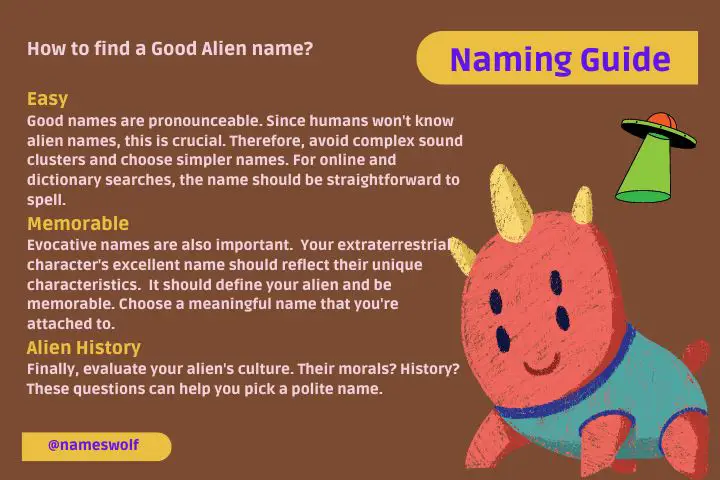 How to find a Good Alien name