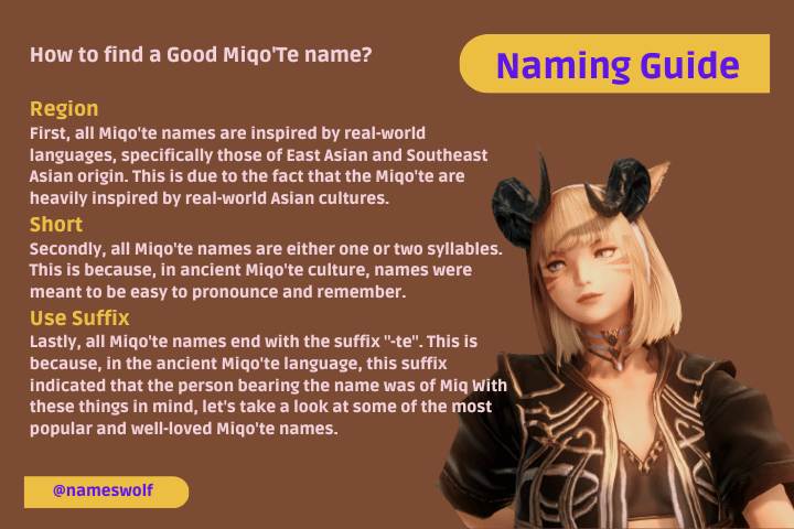 How to find a Good miqo'te name