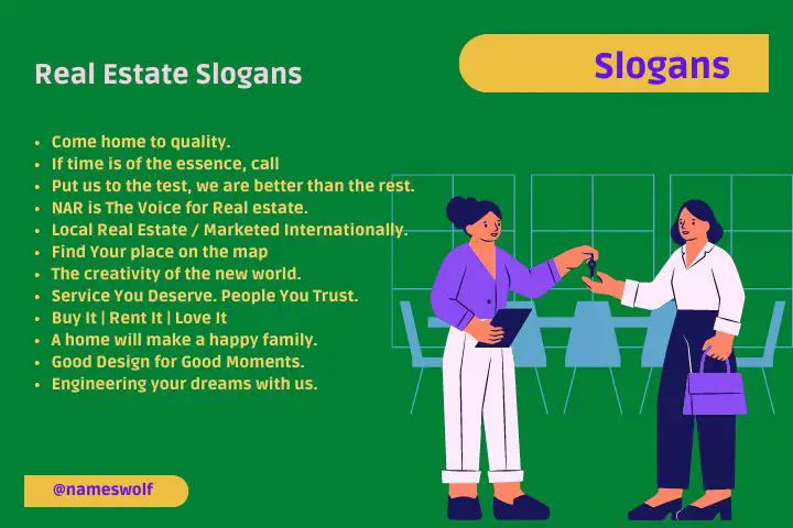 List of Real Estate Slogans