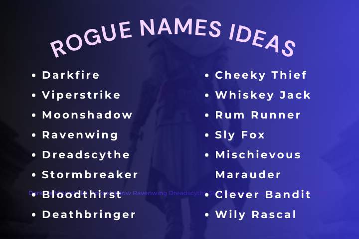 Rogue name ideas
