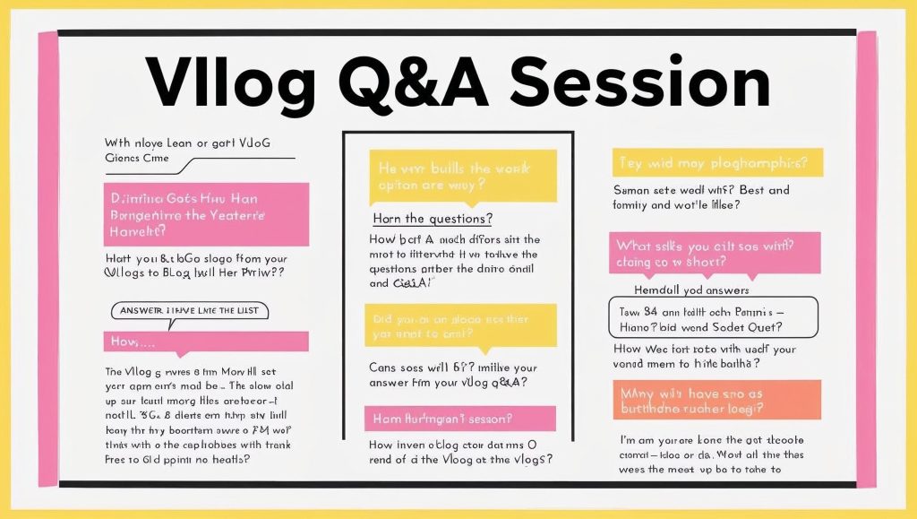 Vlog Q and A Questions infographics